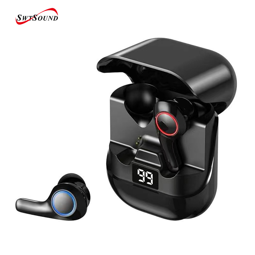 SS-113 TWS wireless earbuds smart headphones with LED light display