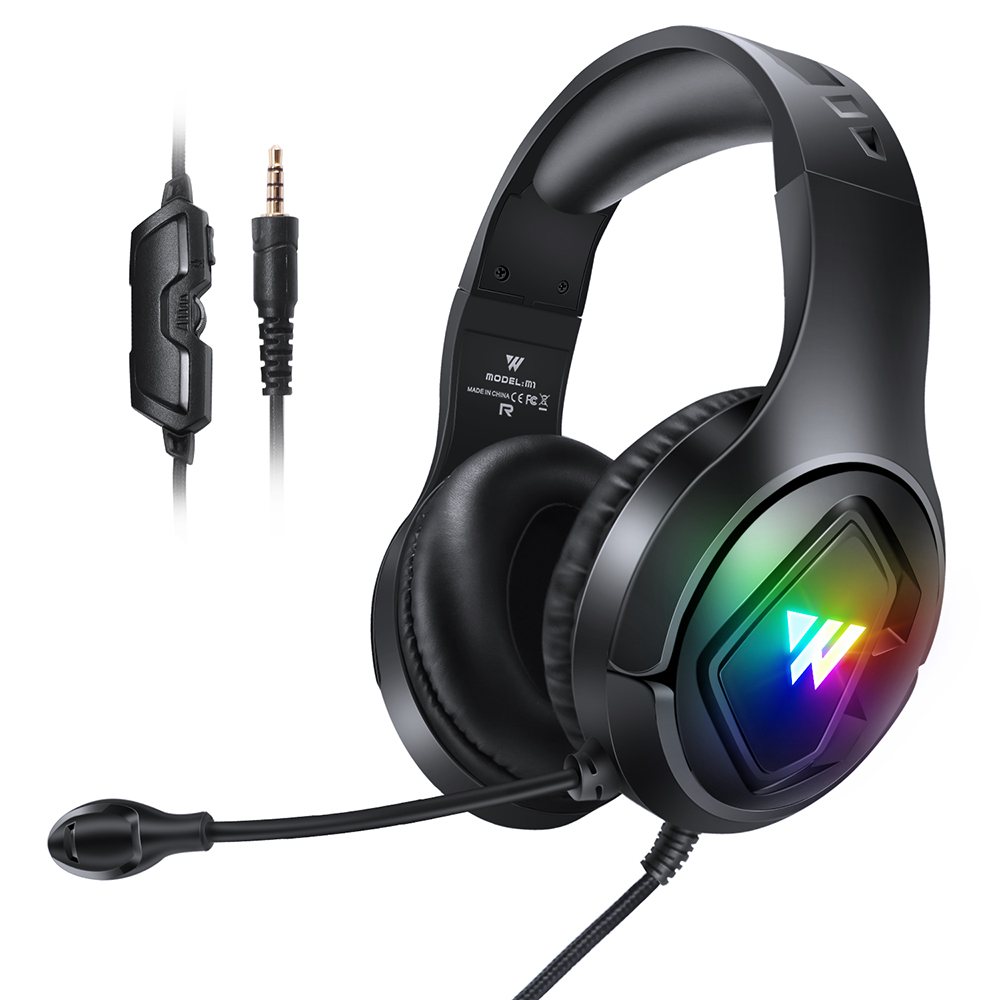 SS-M10 gaming headset noise-canceling stereo headset with LED light