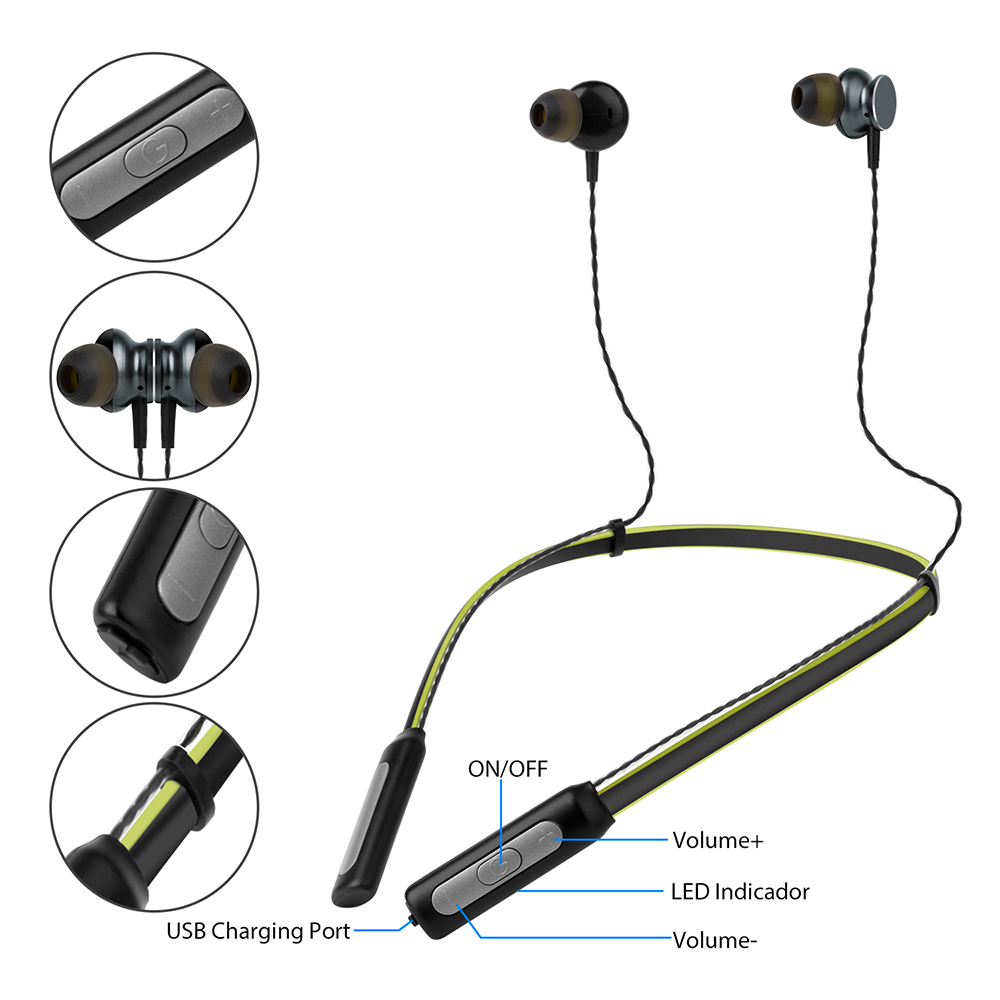 SS-N1 BT5.0 sports Headset direct 9D stereo magnetic in-ear Neckband Headset