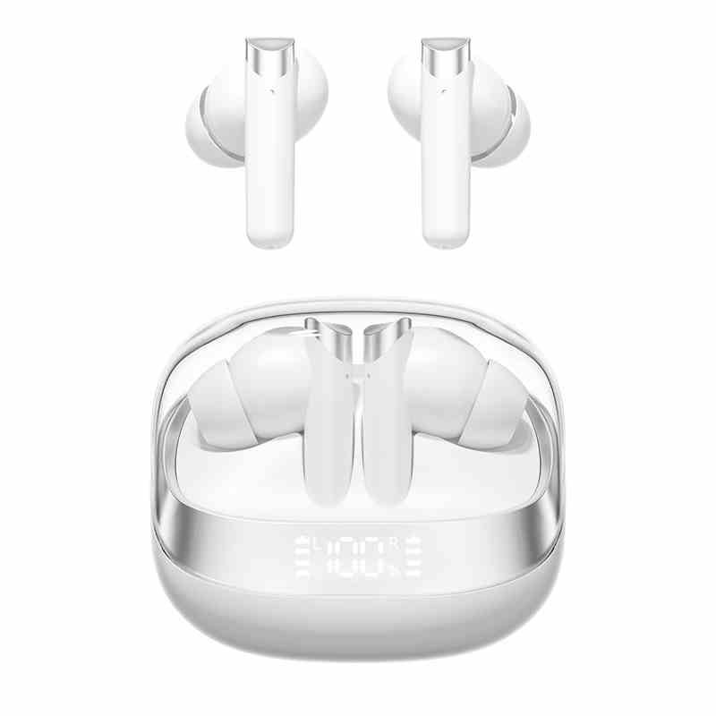 SS-607 Hot Selling Transparent Blue Tooth Earbuds Digital Display V5.4 earbuds