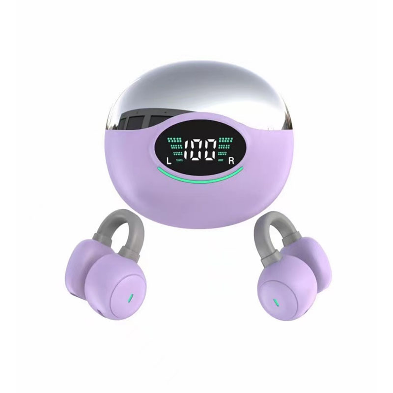 New Design Bt 5.3 ows Ear-Clip Earphones led digital display hifi stereo Earbuds