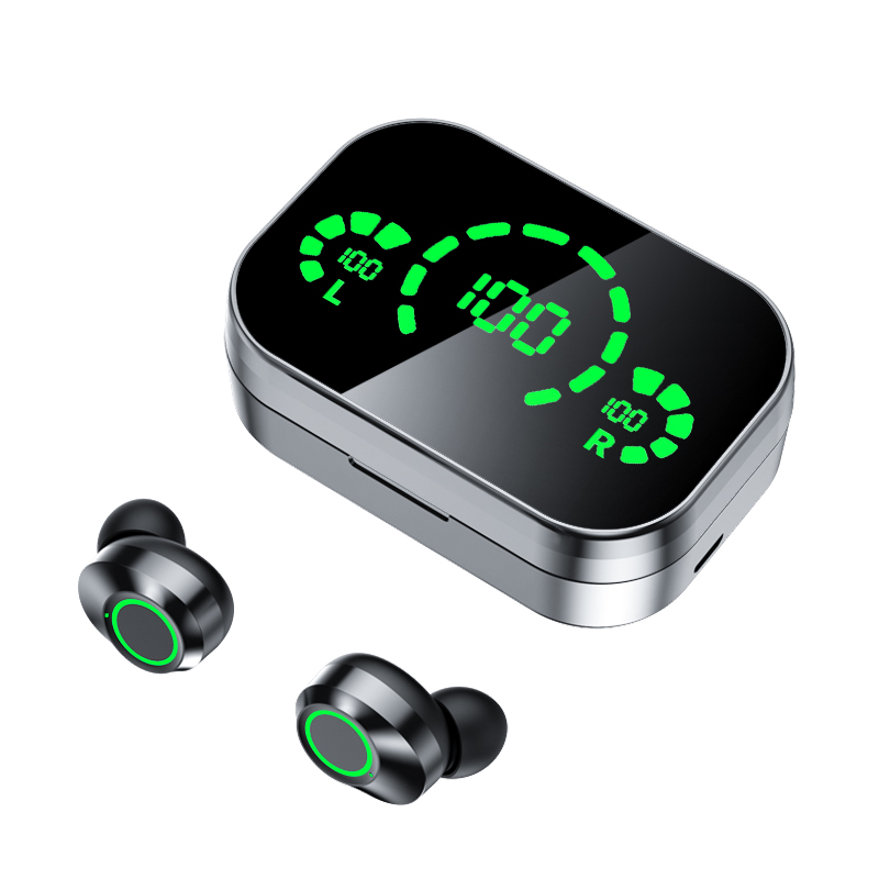 Good Quality 9d stereo sport Headset touch control Led Display wireless Earbuds