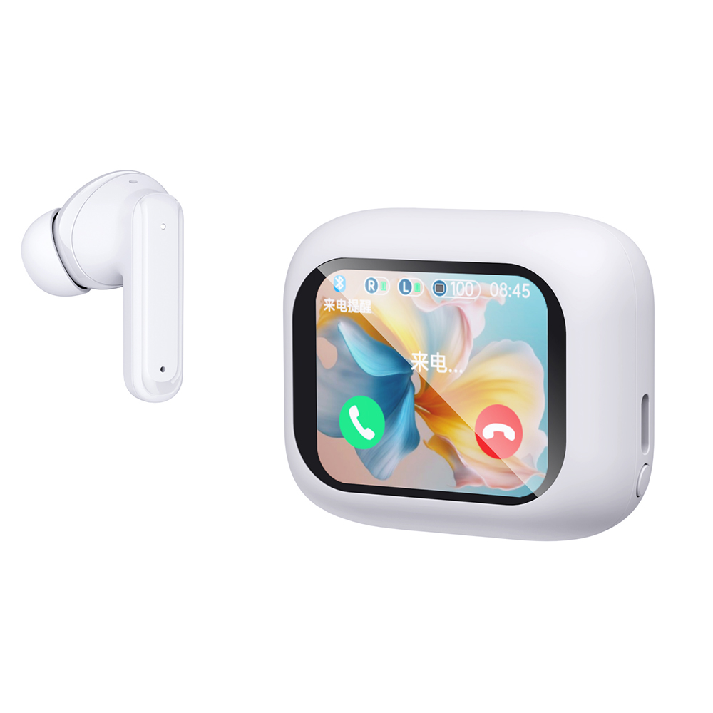 Lcd touch screen Noise Cancelling Headphones digital display hifi stereo Earbuds