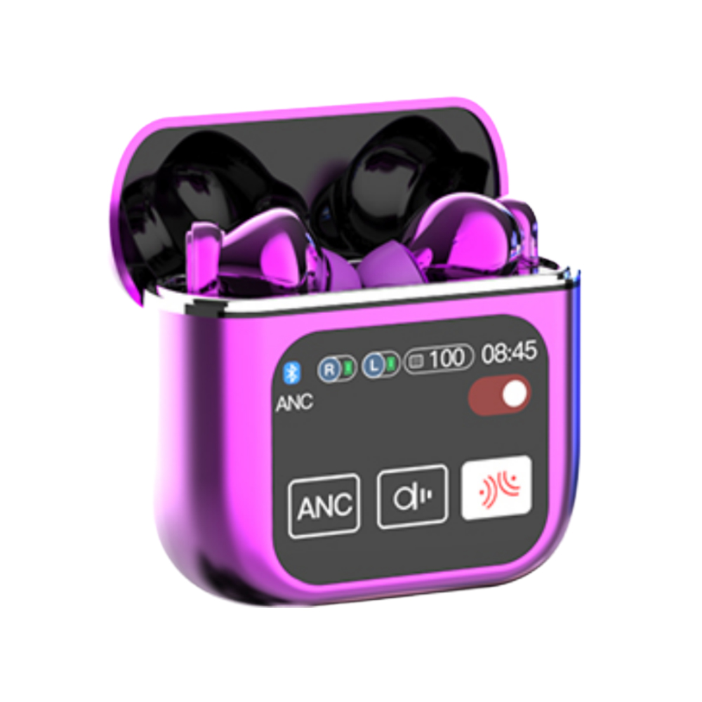 Arrival Lcd Touch Screen Anc Enc Noise Reduction Earbuds Sport in-ear Headphones
