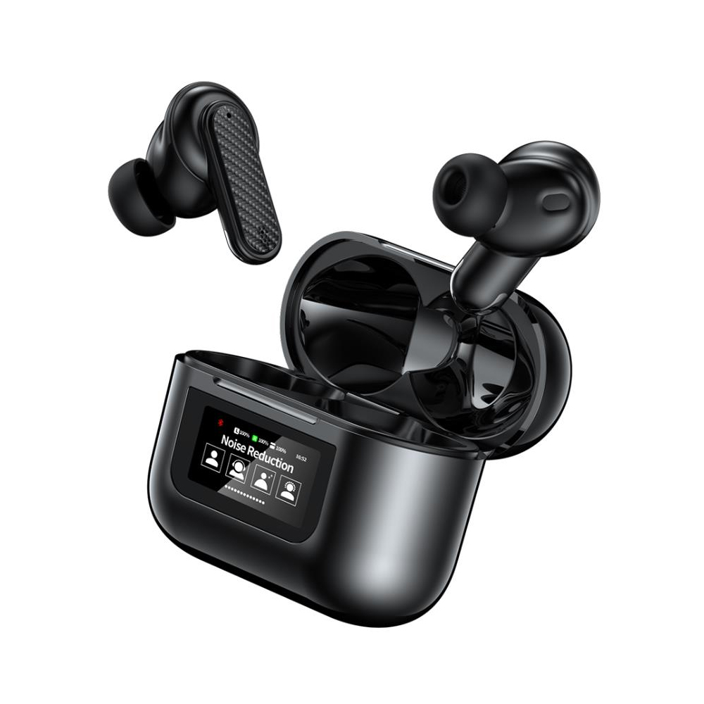 LCD touch screen in-ear Earbuds noise cancellation stereo hifi sport Headset