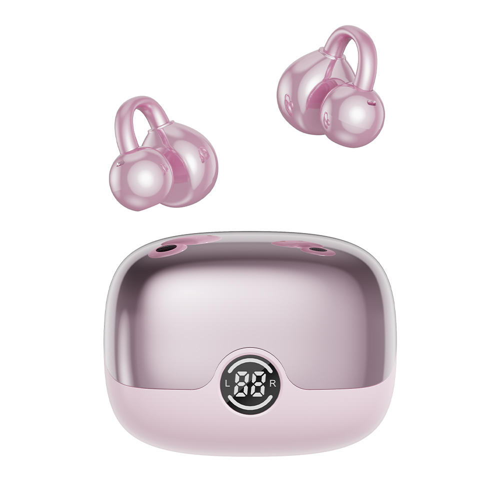 New Clip-on wireless Earbuds Hifi Sound Digital Battery Display sport Headsets